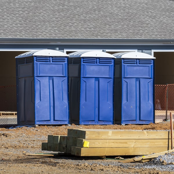 how often are the portable toilets cleaned and serviced during a rental period in Maple Grove